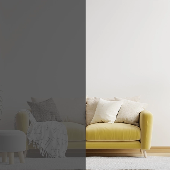 色を濃くすることで目隠し効果も