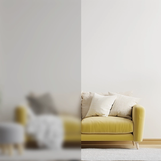 ぼかしのフィルムでプライバシーを確保